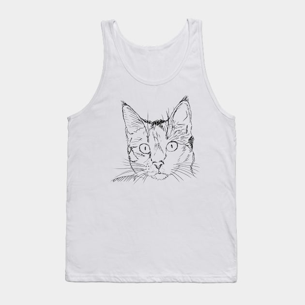 Funny cat design Tank Top by hldesign